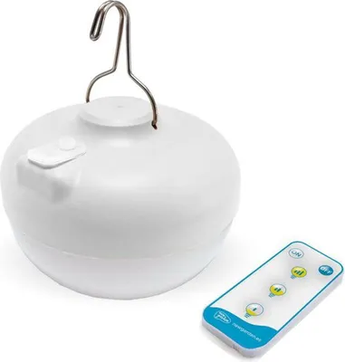 Produktbild von Akku Leuchtmittel LED tragbar mit Haken Magnet Ø 11 cm 2700 K dimmbar Fernbedienung USB IP54 Campinglampe