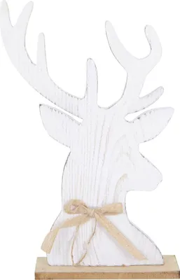 Produktbild von TrendLine Weihnachtsaufsteller Holz Rentier 31 x 18 cm weiß