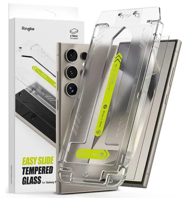 Produktbild von Ringke Easy Slide 2Er-Pack Galaxy S24 Ultra Clear Aus Gehrtetem Glas