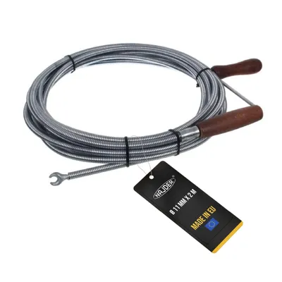 Produktbild von NAJDER Die Rohrreinigungsspirale mit Kralle abwasserspirale 11 mm für Rohre 100 mm… (2 m)
