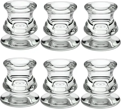 Produktbild von Kerzenständer Glas-Kerzenhalter, PChero, 6 Stück, konische Kerzenständer, Kerzenständer für Wohnzimmer, Tisch, Party, Halloween, Weihnachtsdekoratione