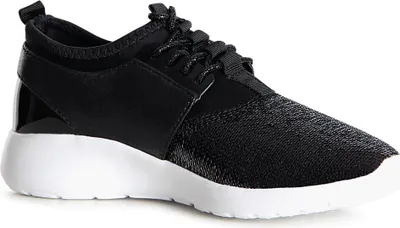 Produktbild von topschuhe24 1055 Damen Turnschuhe Sneaker Sportschuhe, Farbe:Sparkle - Schwarz, Größe:38 EU