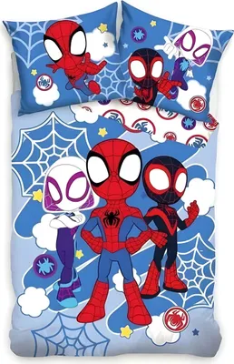 Produktbild von Marvel Spidey Spiderman Baby Bettwäsche 2tlg Set 100x135 40x60 cm 100% Baumwolle