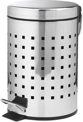 Immagine prodotto di Pattumiera bagno rotonda apertura a pedale da 3 litri acciaio inox