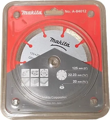 Obrázok produktu pre Diamantový kotúč Makita Ø 125 mm na žulu A-84012 pre uhlovú brúsku a ručnú pílu