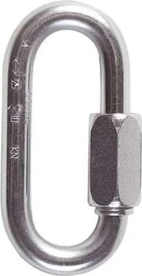 Schliessring Maillon Rapide von Peguet; aus Edelstahl; ovaler Form; für Kletterwandbau.