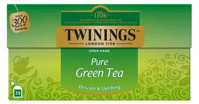 Produktbild von Twinings Grüne Tee Pure Green, 25 Beutel, 50g – Aromatischer grüner Tee