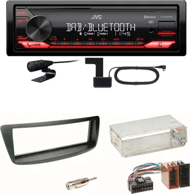 Produktbild von JVC KD-X282DBT Bluetooth DAB Einbauset Toyota Aygo Citroen C1 Peugeot 107