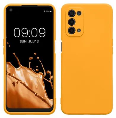 Produktbild von kwmobile Slim Case kompatibel mit Oppo A74 (5G) / A54 (5G) Hülle - Handyhülle aus Silikon in Fruity Orange