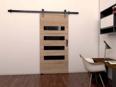 Obrázok produktu pre Posuvné interiérové dvere BUSHLAND 6 - 96 cm, dub sonoma