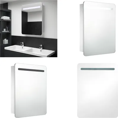 Produktbild von vidaXL LED Spiegelschrank 60x11x80 cm - Badezimmerschrank - Badezimmerschränke - Spiegelschrank - Spiegelschränke