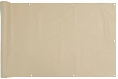 Obrázek produktu pro Balkonová clona – 90 × 500 cm – oxfordská tkanina – béžová – ochrana před větrem a UV zářením – balkonová přepážka