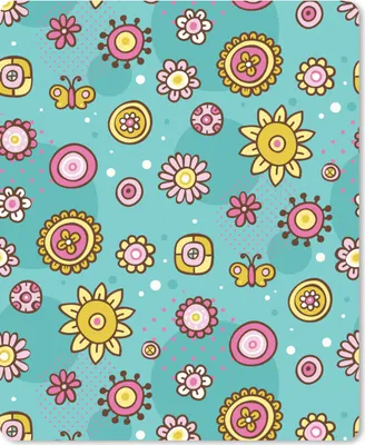 Produktbild von MuchoWow® Mauspad Mousepad Blumen - Schmetterlinge - Muster 30x40 cm - Mousepads - Maus Mat - Pad - Mausunterlage - Mausmatten