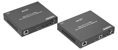 Zdjęcie produktu dla InLine 57886G, Nadajnik i odbiornik, Przewodowa, 100 m, 3840 x 2160 px, 60 Hz, Czarny
