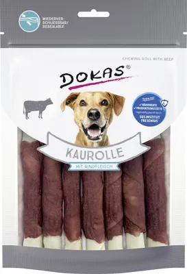 Produktbild von Dokas Snack Kaurolle mit Rindfleisch 190g