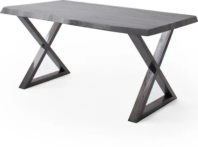 Produktbild von Esszimmer Tisch 240x100 cm, Akazie massiv, grau sandgestrahlt - COSENZA-06