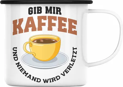 Produktbild von Trendation - Kaffeetrinker Geschenk Kaffee Grafik Spruch Geschenkidee Kollegin Kollege Arbeit (Schwarz)