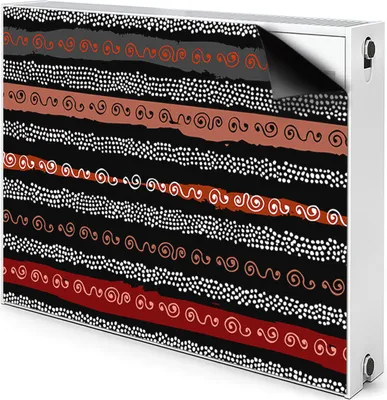 Produktbild von Magnet Radiator Magnet Mat Heizkörper Heizung Verkleidung Abdeckung 110x60 cm  - Tribal-Muster