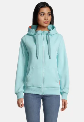 Produktbild von salzhaut Damen Sweatjacke SÖÖTE S Kuschelige Kapuzenjacke für Frauen aus weichem Baumwoll-Mix – Maritimer Zip-Hoodie mit dicken Kordeln – Designed in Hamburg