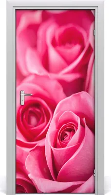 Produktbild von Tulup Türaufkleber 95x205 cm Dekorative Aufkleber Selbstklebend Wasserdichte Tapete Abnehmbar Schlafzimmer Wohnzimmer Wohnkultur - rosa Rosen
