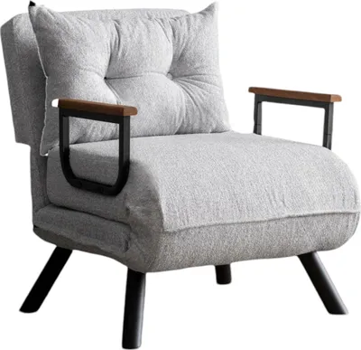 Immagine prodotto di Keoni - Poltrona, 60x78x78h cm Grigio Chiaro, Reclinabile