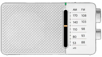 Produktbild von Sangean SR-36, Tragbar, AM, FM, 8 Ohm, 6,35 mm (0.25"), Weiß, Alkali