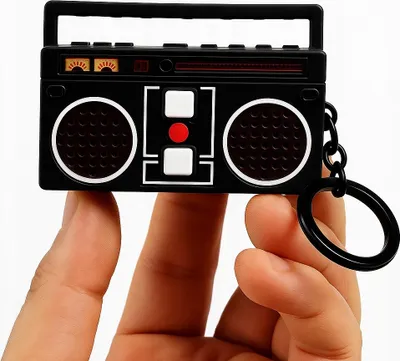 Zdjęcie produktu dla Brelok retro z nagrywaniem mini radyjko vintage z TikTok Viral Breloczek