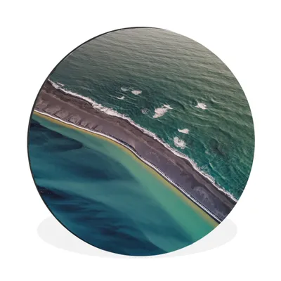 Produktbild von MuchoWow® Aluminium Wandkreis Strand - Meer - Island Ø 30 cm Wanddeko Modern Wohnzimmer - Wand Bild - Wohnzimmer - Runde Bilder - Alubilder - Kunst für zu Hause - Aluminium - Wanddekoration