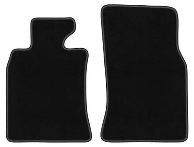 Image de Tapis avant en moquette pour Mini Cooper R56 2006-2013 (à hayon) – 2 pièces, noirs, sur mesure – Wielganizator BASIC