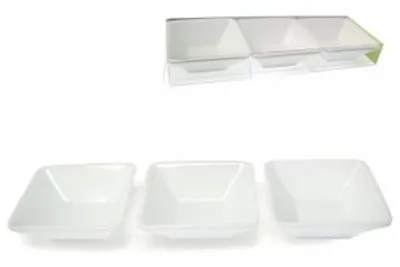 Immagine prodotto di H&H Set 3 Antipastiera Porcellana Bianco Quadr10