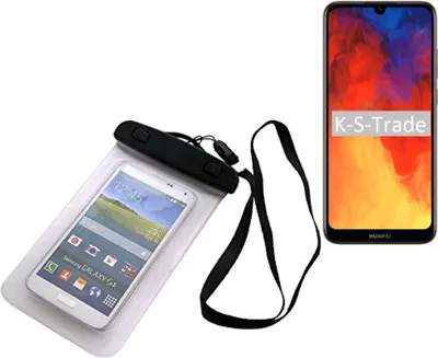 Produktbild von K-S-Trade Schutz Hülle Handy Hülle Kompatibel mit Huawei Y6 (2019) Beach Bag wasserdicht 16cm x 10cm Schutzhülle Staub Sand Flachwasser Beachbag