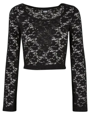 Immagine prodotto di Urban Classics - Top corto da donna a maniche lunghe TN1247 (3XL) (nero)