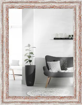 Produktbild von MendeFrames H740 Wandspiegel Shabby-Chic weiß 59,4x84,1 cm