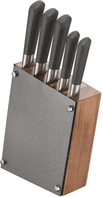 Image de Set de couteaux Premium (6 pièces) avec bloc en bois - Pour les cuisiniers professionnels et amateurs