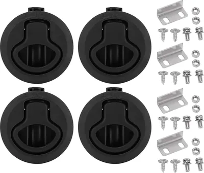 Immagine prodotto di 61 mm/2.4in Marine Flush Pull Slam Round Ring Lock Boat Cabinet Hardware per portelli Yachts Motorhomes