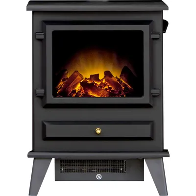 Immagine prodotto di Caminetto elettrico Adam Hudson nero, a libera installazione, dimensioni 54,6 cm x 41 cm x 31 cm, effetto fiamma LED, 0,9kw - 1,8kW