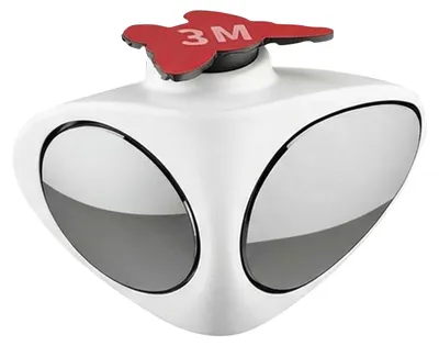 Produktbild von Avizar, Zusatzspiegel Auto rechts mit Doppelansicht und 360° Verstellung, Weiß / Grau