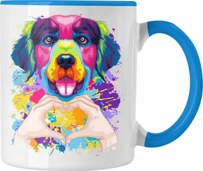 Produktbild von Trendation - Golden Retriever Besitzer Farbe Love Tasse Geschenk Lustiger Spruch Geschenkidee Golden Retriever Besitzerin (Blau)