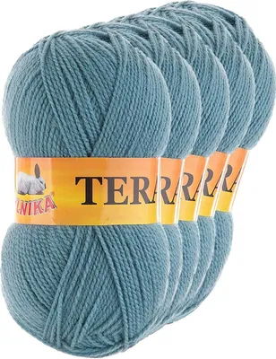 Produktbild von 5 x 100g Strickgarn TERA Uni Strickwolle Handstrickgarn Klassikgarn