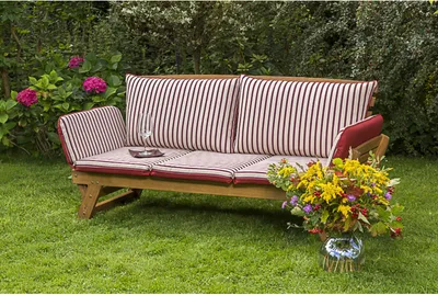 Produktbild von Lavice Merxx Lounger - Barva: hnědá/červená/béžová - Rozměry: 62,5 x 202 x 77 cm; 23925-310