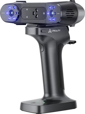 Produktbild von Creality RaptorX 3D-Scanner 34 Kreuz + 7 parallele blaue Gravierlinien und NIR-kabelloser 3D-Modellierungsscanner fuer 3D-Druck Reverse Engineering Handscanner Bis zu 60 FPS Scangeschwindigkeit 0,02 mm Aufloesung Anti-Shake-Tracking-Unterstuetzung 5 šC 2000 mm schwarze/metallische Objekte ohne Scannen Spruehen Vollfarbscan Kompatibel mit Windows Mac-System