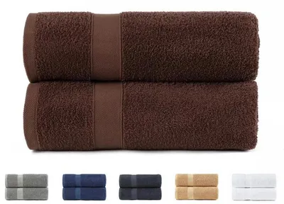 Produktbild von Unyqoos® Set r Duschtücher in Schokoladentönen, extra weich und saugfähig, 70x140 cm