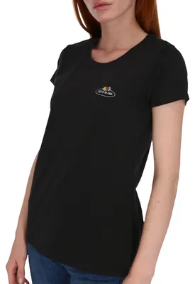 Produktbild von Fruit of the Loom Damen T-Shirt mit Vintage-Logo Farbe: schwarz Größe: S