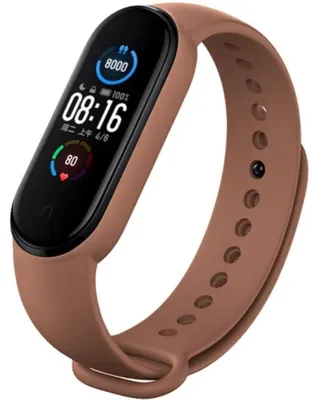 Immagine prodotto di Braccialetto per Xiaomi Mi Band, modelli M5 e M6, fitness tracker, colore marrone
