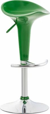 Obrázek produktu pro Moderní nastavitelná barová židle - stolička - pohodlné sezení a sedák otočný o 360°. Barva: zelená