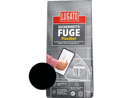 Produktbild von Lugato Fugenmörtel Sicherheitsfuge Flexibel schwarz 1 kg