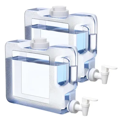 Produktbild von Wassertank,2er-Pack 3L-Kühlschrank-Spenderflaschen mit auslaufsicherem Zapfhahn u.Griff,Kunststoffkrug für kalte Saft,temp.-beständig -20°C bis +65°C