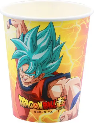 Zdjęcie produktu dla Kubek Dragon Ball Z 8 sztuk żółto-pomarańczowy 250ml -