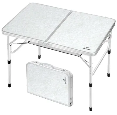 Zdjęcie produktu dla Stół turystyczny składany stolik kempingowy - Regulowany na wysokość - 60 x 40 cm - Z siatką