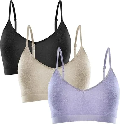 Immagine prodotto di Reggiseni Sportivi Morbidi, Confezione Da 3, Girlpal R. S